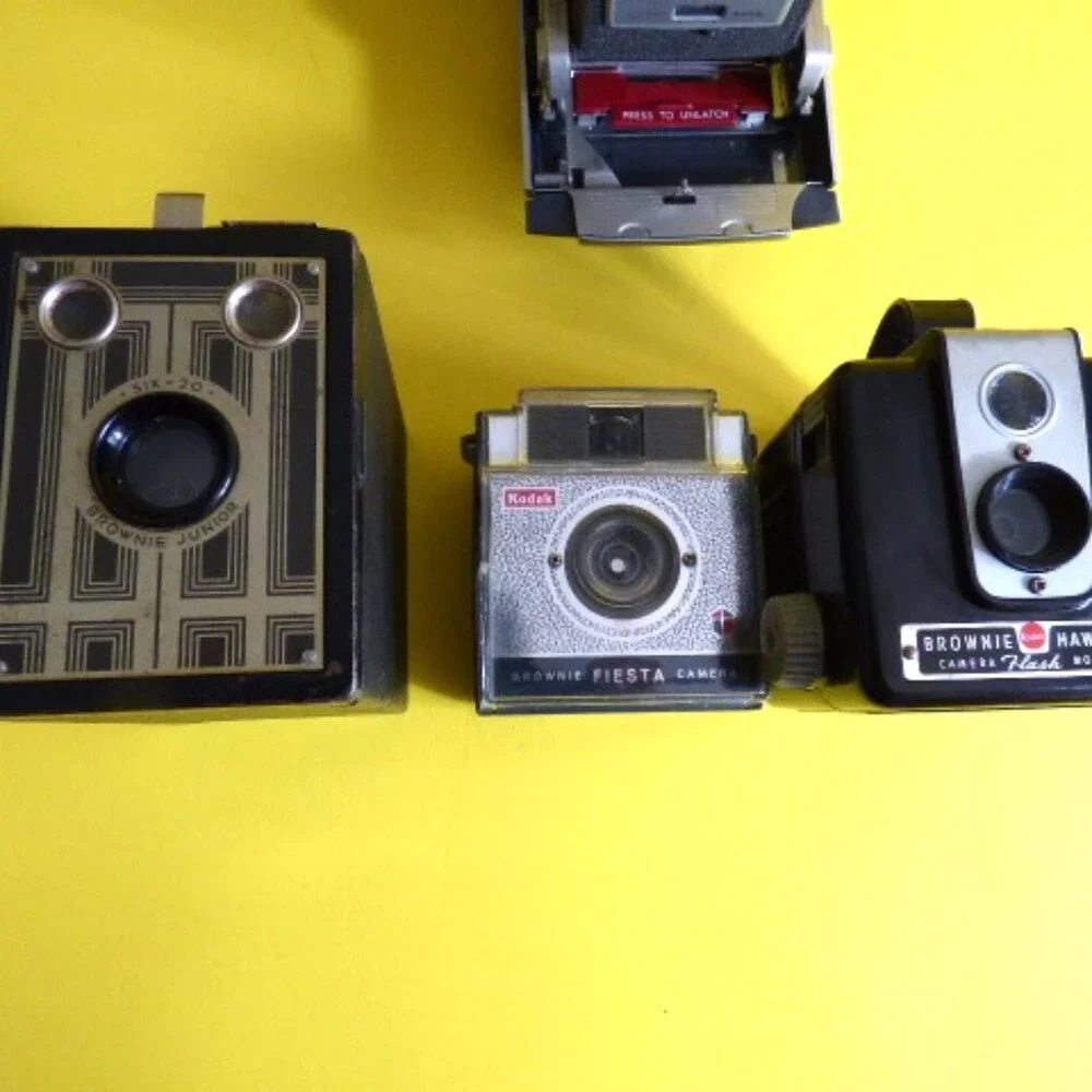 Four antique Kodak/Polaroid film Cameras for sale-Film not included